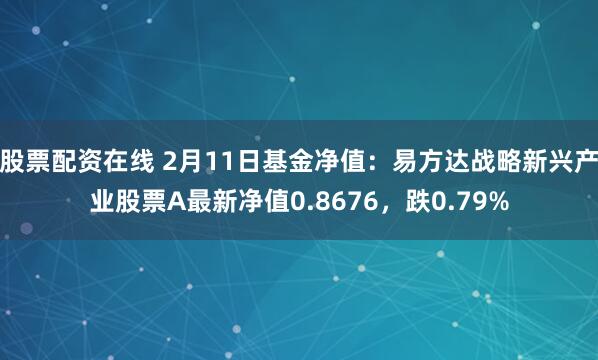 股票配资在线 2月11日基金净值：易方达战略新兴产业股票A最新净值0.8676，跌0.79%