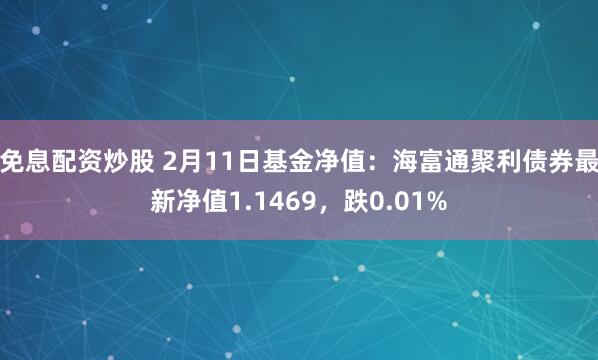 免息配资炒股 2月11日基金净值：海富通聚利债券最新净值1.1469，跌0.01%