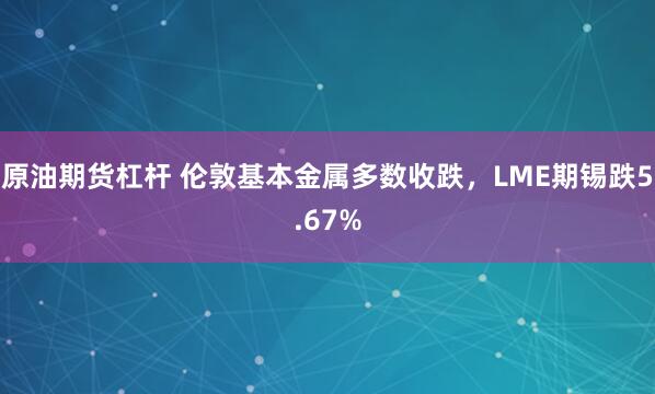 原油期货杠杆 伦敦基本金属多数收跌，LME期锡跌5.67%