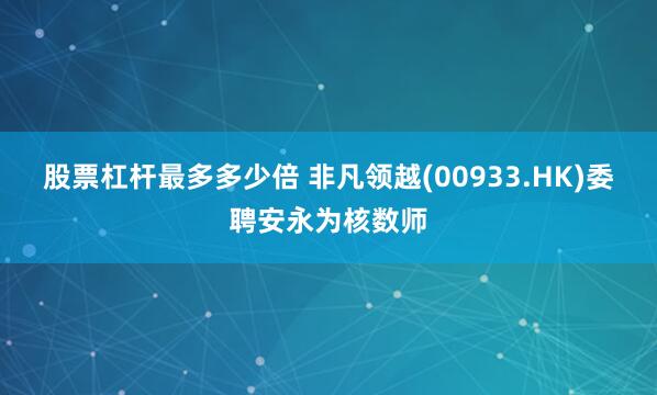 股票杠杆最多多少倍 非凡领越(00933.HK)委聘安永为核数师