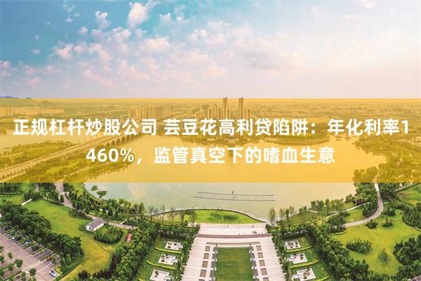 正规杠杆炒股公司 芸豆花高利贷陷阱：年化利率1460%，监管真空下的嗜血生意