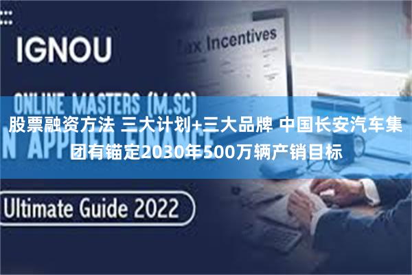 股票融资方法 三大计划+三大品牌 中国长安汽车集团有锚定2030年500万辆产销目标